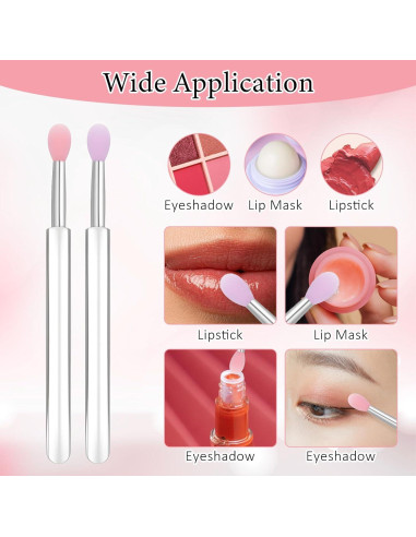 Juego de 8 Brochas de Labios Josojoou - Exfoliadoras y Retráctiles