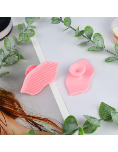2 Piezas Exfoliantes Labiales de Silicona Giesiery - Suaves y Reutilizables