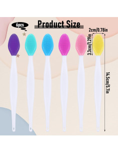 Set de 6 Cepillos Exfoliantes de Silicona Bruislard para Labios 2