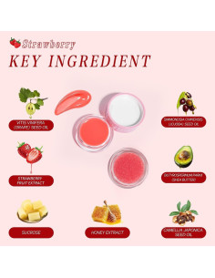 Conjunto Exfoliante Labios Azúcar Fresa + Máscara COLOROCK 2