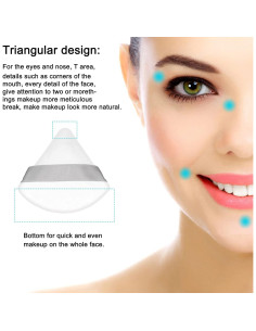 12 Esponjas de Polvo Cosmético Scartink Triangulares 7 cm 2