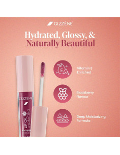 Aceite Labial Tinte Gizzene Malva Oscuro 28 g - Hidratante 2