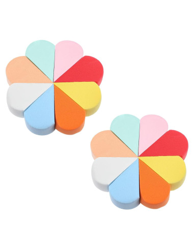 16 Esponjas de Maquillaje JIYIN Multicolor Alta Densidad