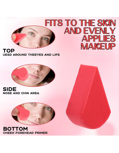 16 Esponjas de Maquillaje JIYIN Multicolor Alta Densidad