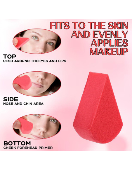 16 Esponjas de Maquillaje JIYIN Multicolor Alta Densidad