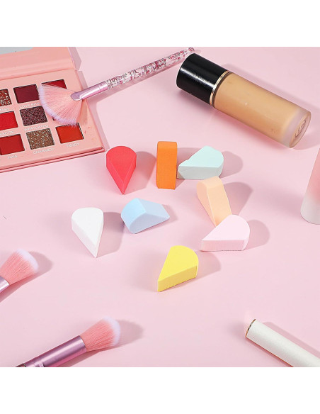 16 Esponjas de Maquillaje JIYIN Multicolor Alta Densidad