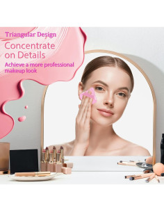 Esponja de Maquillaje Triangular JOLY 6Pcs Rosa - Aplicación Precisa 2
