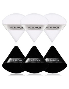 6 Esponjas de Maquillaje Triangulares BLAAROOM Suaves 7 cm