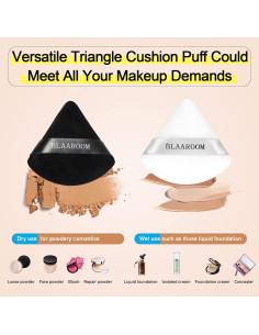 6 Esponjas de Maquillaje Triangulares BLAAROOM Suaves 7 cm 2
