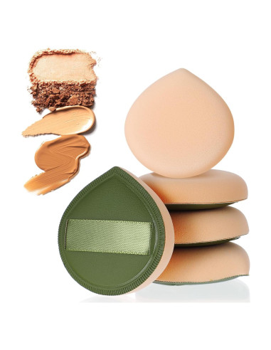 5 Esponjas de Maquillaje JIYIN Suaves para Base y Corrector