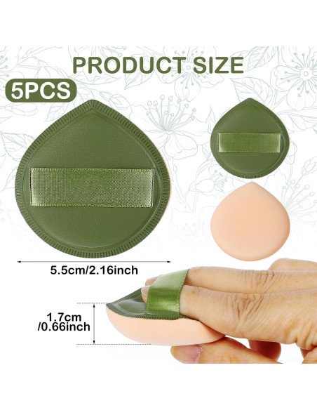 5 Esponjas de Maquillaje JIYIN Suaves para Base y Corrector