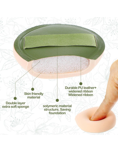 5 Esponjas de Maquillaje JIYIN Suaves para Base y Corrector
