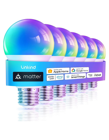 Bombilla Inteligente Linkind A19 E26 9W 800LM 6 Paquete