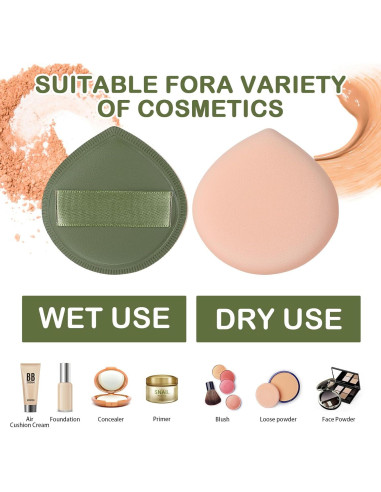 5 Esponjas de Maquillaje JIYIN Suaves para Base y Corrector