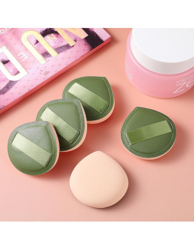 5 Esponjas de Maquillaje JIYIN Suaves para Base y Corrector