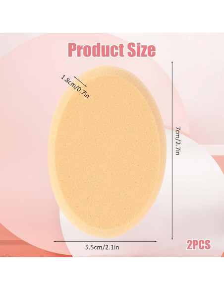 Esponja de Maquillaje Ovalada Sliverdew 2 Piezas Húmeda/Seca