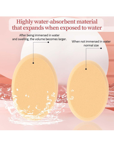 Esponja de Maquillaje Ovalada Sliverdew 2 Piezas Húmeda/Seca