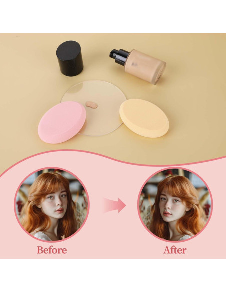 Esponja de Maquillaje Ovalada Sliverdew 2 Piezas Húmeda/Seca