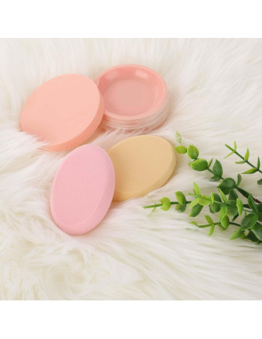 Esponja de Maquillaje Ovalada Sliverdew 2 Piezas Húmeda/Seca