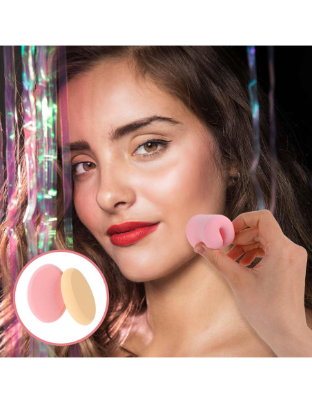 Esponja de Maquillaje Ovalada Sliverdew 2 Piezas Húmeda/Seca