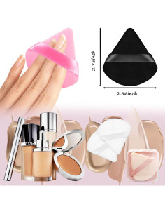 Esponjas de Maquillaje Triangulares ZZJKeep - 8 Piezas con Estuches 2