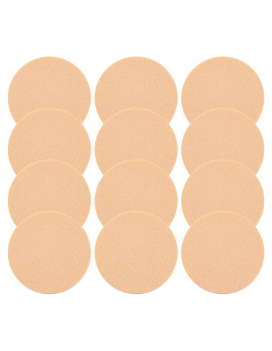 12 Esponjas Redondas de Maquillaje LLOUSSAK - Uso Húmedo y Seco