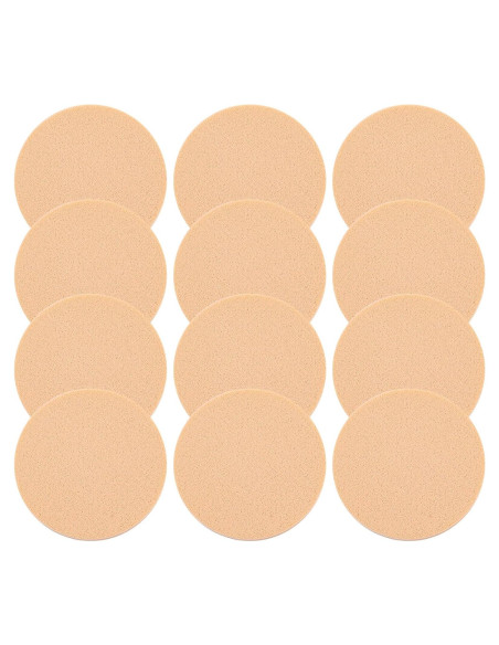 12 Esponjas Redondas de Maquillaje LLOUSSAK - Uso Húmedo y Seco