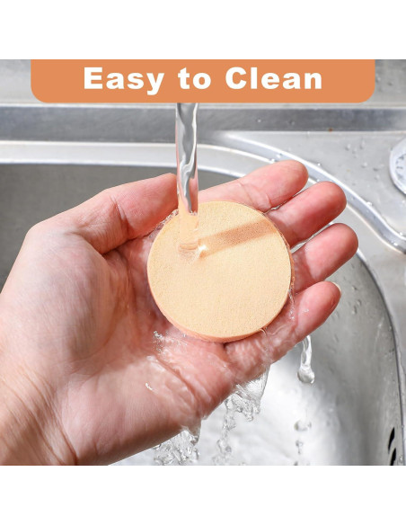 12 Esponjas Redondas de Maquillaje LLOUSSAK - Uso Húmedo y Seco