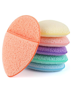 Juego de 6 Esponjas Faciales Linyumuxiang 6.6x10 cm Reutilizables