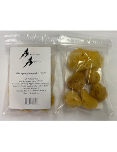 Esponjas de Seda Natural Suave 6 Pzs 3.81-7.62 cm para Maquillaje 2