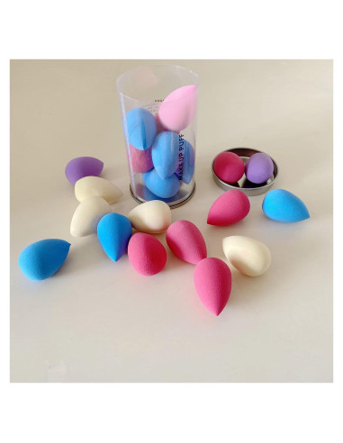 Set de 10 Mini Esponjas de Maquillaje Urradia - Sin Látex