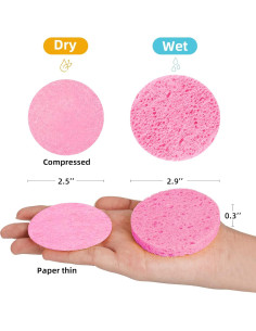 Esponjas Faciales Comprimidas Kickleen 50 Unidades Rosa 2