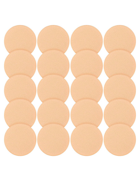 20 Esponjas de Maquillaje Beige Bremorou para Base Líquida