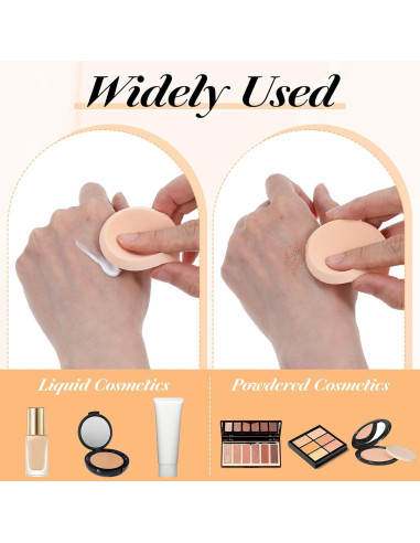 20 Esponjas de Maquillaje Beige Bremorou para Base Líquida