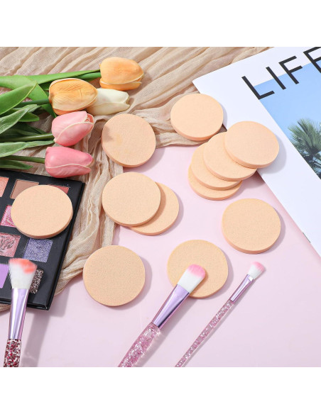 20 Esponjas de Maquillaje Beige Bremorou para Base Líquida