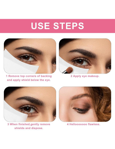 Cinta Desechable para Sombra de Ojos Giantree - 200 Pcs, 5x6.8 cm