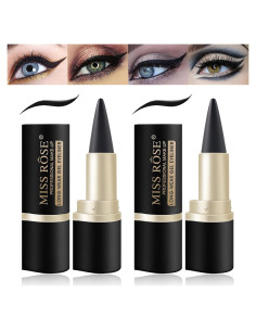 Juego de 2 Lápices de Ojos de Gel Negro LOKFAR Resistente al Agua