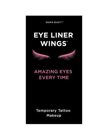 Alas de Delineador de Ojos Nahrin Beauty - 24 Pares Delgado Negro