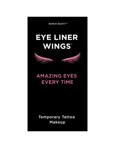 Alas de Delineador de Ojos Nahrin Beauty - 24 Pares Delgado Negro