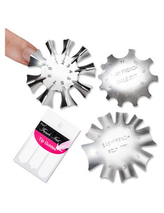 DANNEASY Cortadora de Gel Acrílico Francesa 3Pcs + Pegatinas