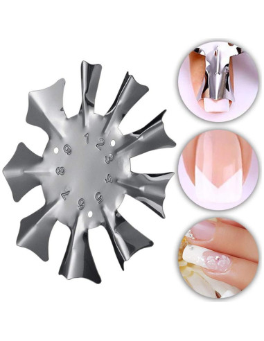 DANNEASY Cortadora de Gel Acrílico Francesa 3Pcs + Pegatinas