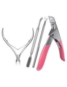 Kit de Cortadores de Uñas Acrílicas KAZI 4 en 1 Acero Inoxidable