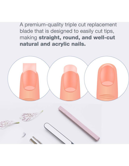 Cuchilla de Reemplazo Mehaz Triple Corte para Cortador de Uñas