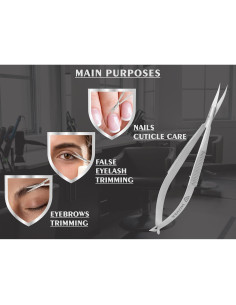 Tijeras de Cutícula Curvadas SILLVER - Acero Inoxidable 18mm 2