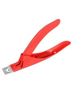 Cortauñas Acrílico Profesional Forgica Rojo 18.6x8.3cm