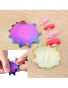 Plantilla de Uñas ZJchao Acero Inoxidable 5.5cm Francesa 2