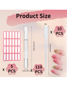 Set de 110 Bolígrafos de Aceite Vacíos 3 ml Olutacot 2