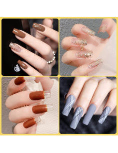 Kit 1000PCS Consejos de Uñas Acrílicas Yokilly Cortos Cuadrados 2