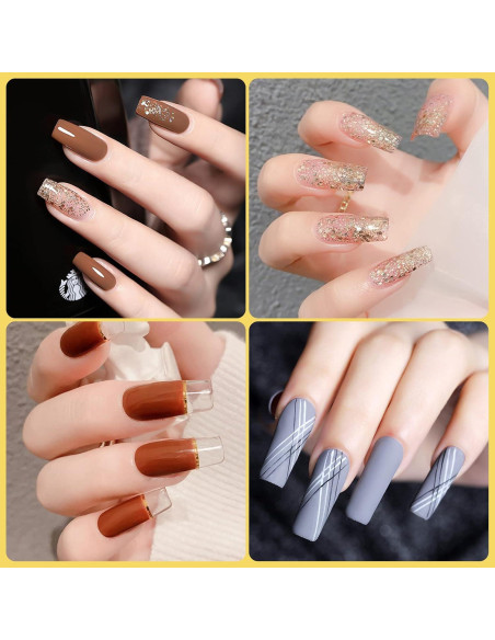 Kit 1000PCS Consejos de Uñas Acrílicas Yokilly Cortos Cuadrados