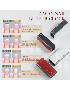 Bloque de Pulido de Uñas Canvalite 4 Vías 9 Piezas 100/180 Grano 2